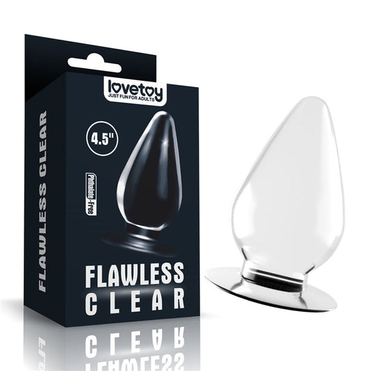Flawless Clear Anal Plug 4.5'' Clear 11.5 Cm Butt Plug