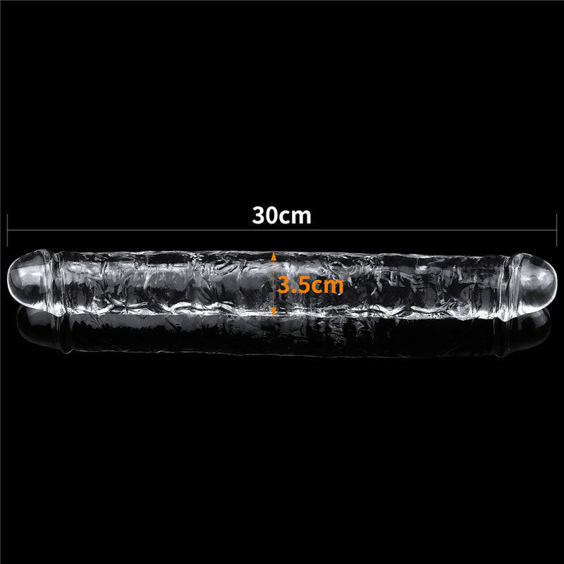 Flawless Clear Double Dildo 12'' Clear 30 Cm Double Dong
