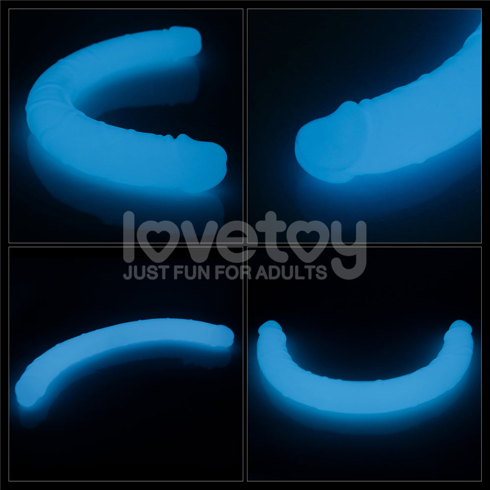 Lumino Play 18.5'' Double Dildo Glow In The Dark Blue 47 Cm Double Dong