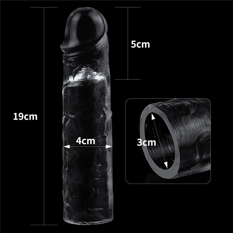 Flawless Clear Penis Sleeve 2'' Clear 5 Cm Penis Extender Sleeve