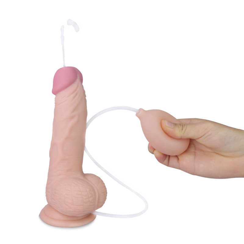 Cumming Softee Soft Ejaculation Cock 8'' With Balls Flesh 20.3 Cm Squirting Dong