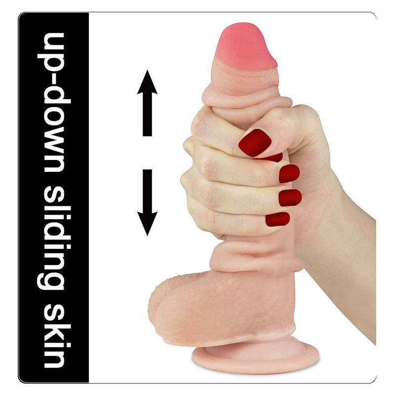 Sliding Skin Dual Layer Dong Flesh 17.8 Cm (7'') Dong With Flexible Skin