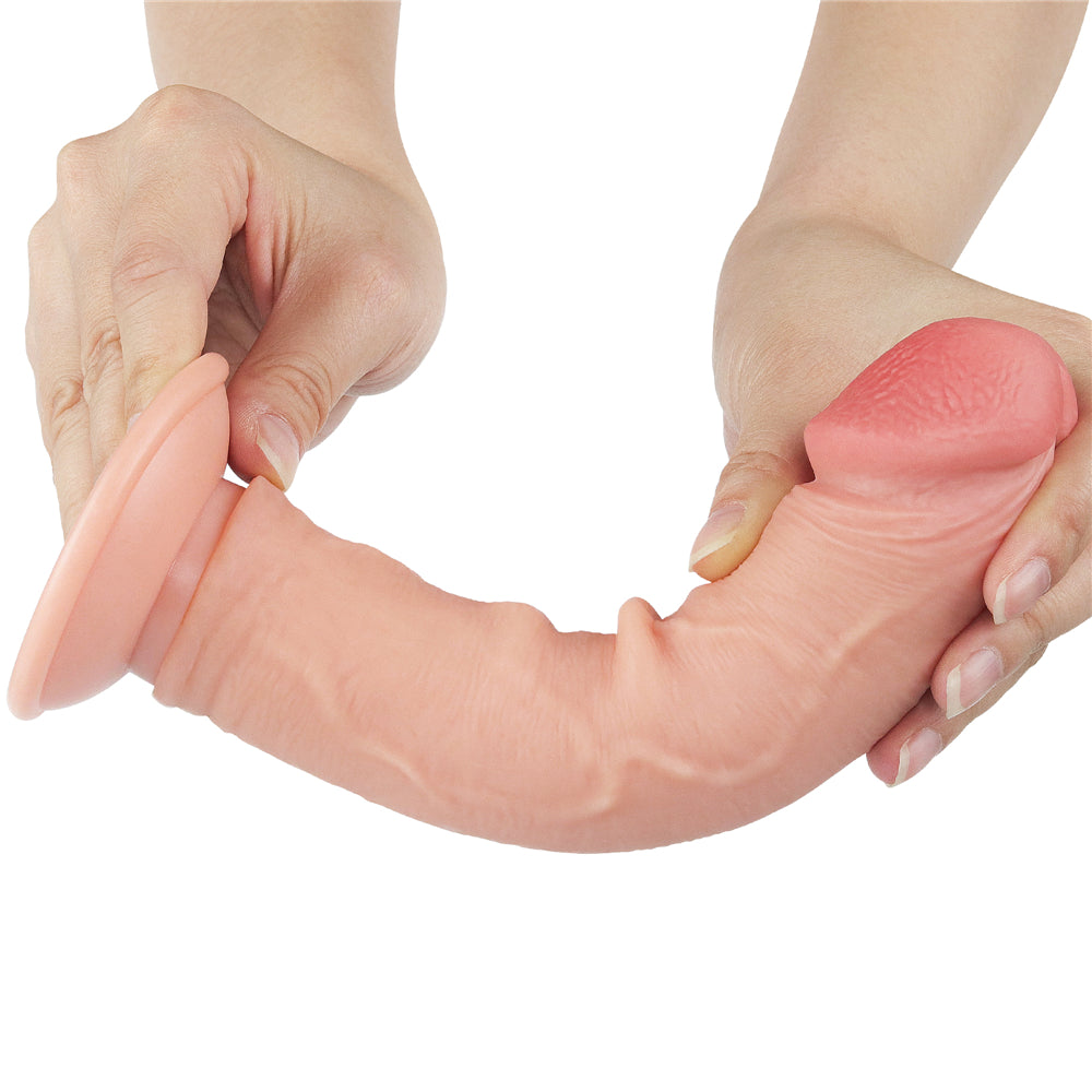 Sliding Skin Dual Layer Dong Flesh 20 Cm (8'') Dong With Flexible Skin