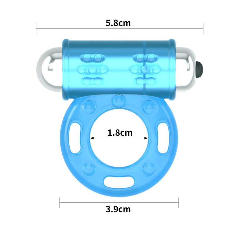 Lumino Play Vibrating Penis Ring Glow In The Dark Blue Vibrating Cock Ring