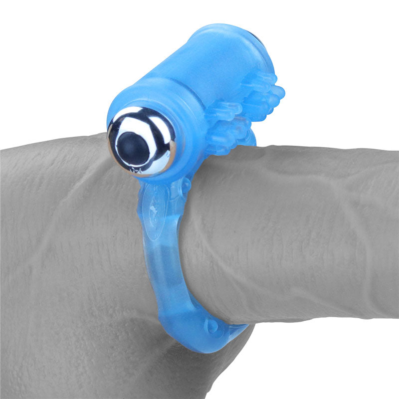 Lumino Play Vibrating Penis Ring Glow In The Dark Blue Vibrating Cock Ring