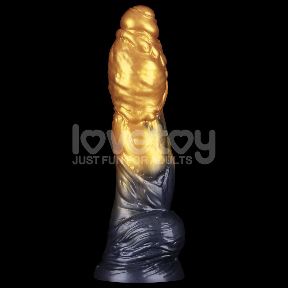 Aerosx 10 Inch Dual Density Inflatable Dildo Gold/Blue 33 Cm Inflatable Fantasy Dildo