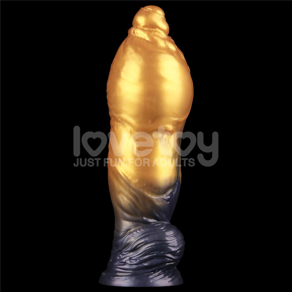 Aerosx 10 Inch Dual Density Inflatable Dildo Gold/Blue 33 Cm Inflatable Fantasy Dildo
