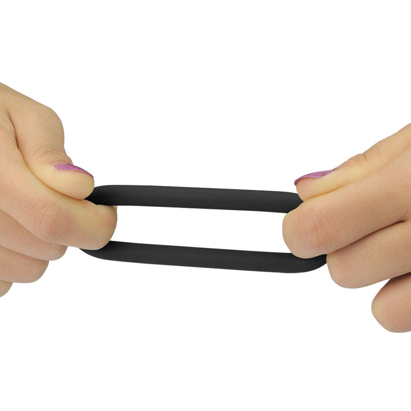 Power Plus Soft Silicone Snug Ring Black Cock Rings Set Of 3 Sizes