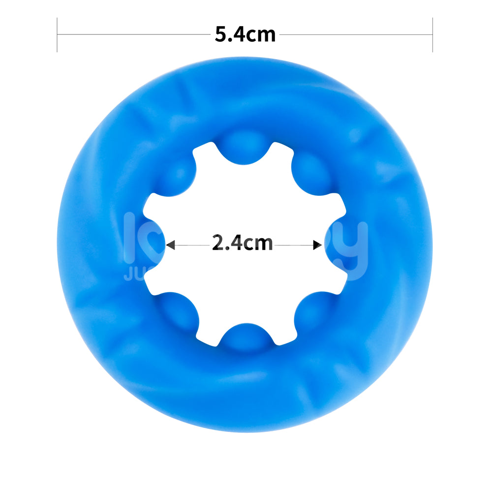 Pinnacle Pro Ridge Bump Stretcher Blue Cock Ring