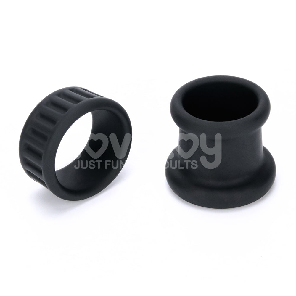 Pinnacle Pro Twin Grip Enhancer Black Cock & Balls Ring