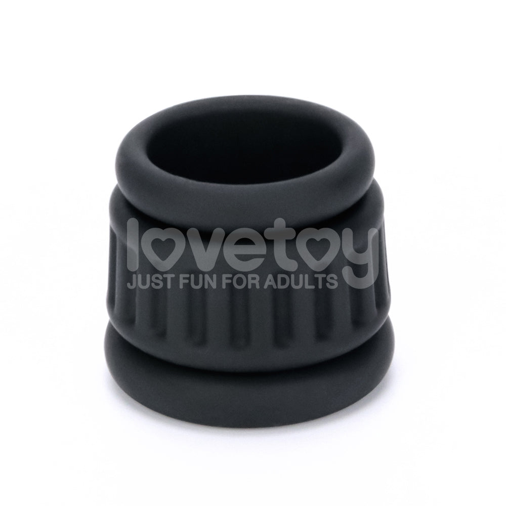 Pinnacle Pro Twin Grip Enhancer Black Cock & Balls Ring
