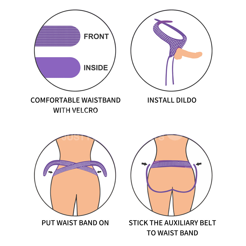 Ingen Easy Strap On Harness Purple Adjustable Strap On Harness (No Probe Included)