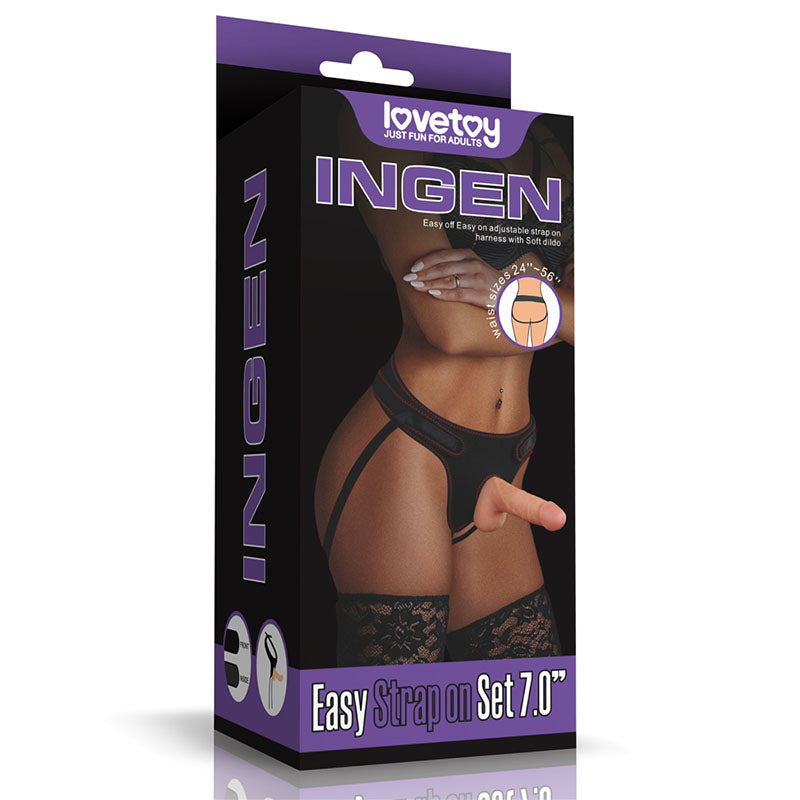 Ingen Easy Strap On Set Flesh 17.8 Cm (7'') Strap On