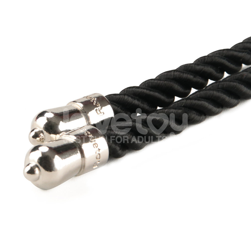 Rebellion Reign Silky Bondage Rope Black Black Bondage Rope 10 Metre Length