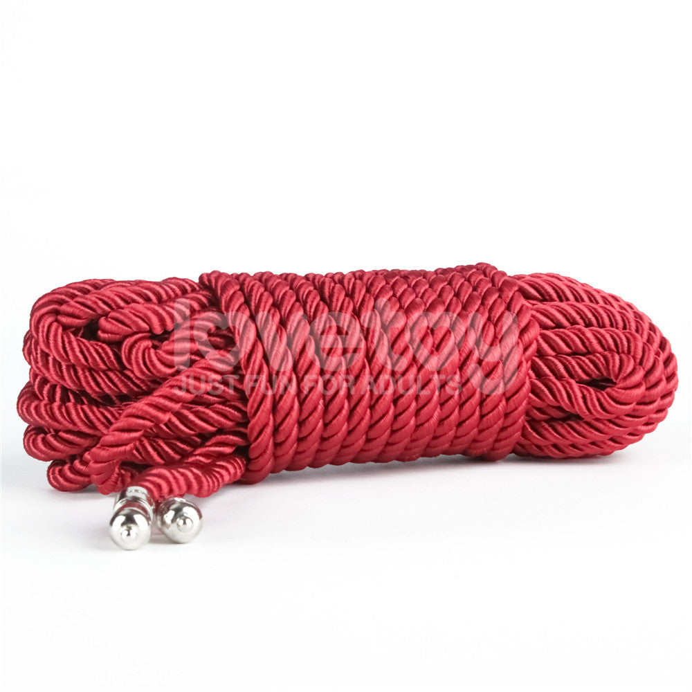 Rebellion Reign Silky Bondage Rope Red Red Bondage Rope 10 Metre Length