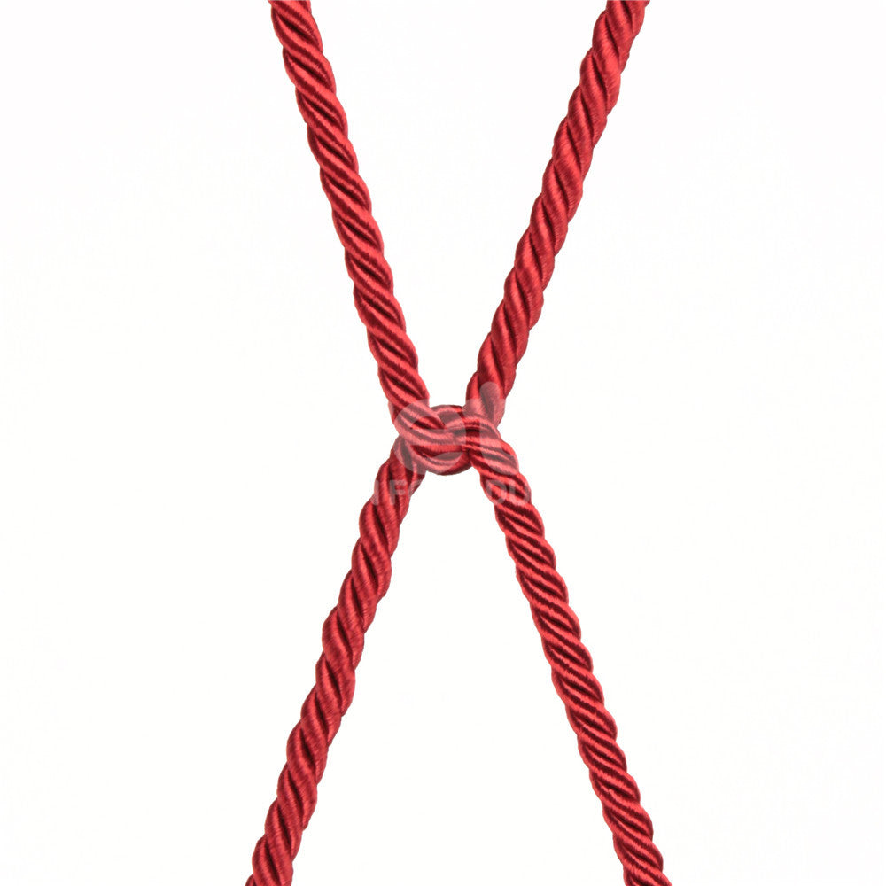 Rebellion Reign Silky Bondage Rope Red Red Bondage Rope 10 Metre Length