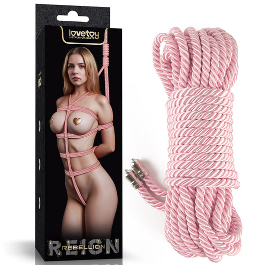 Rebellion Reign Silky Bondage Rope Pink Pink Bondage Rope 10 Metre Length