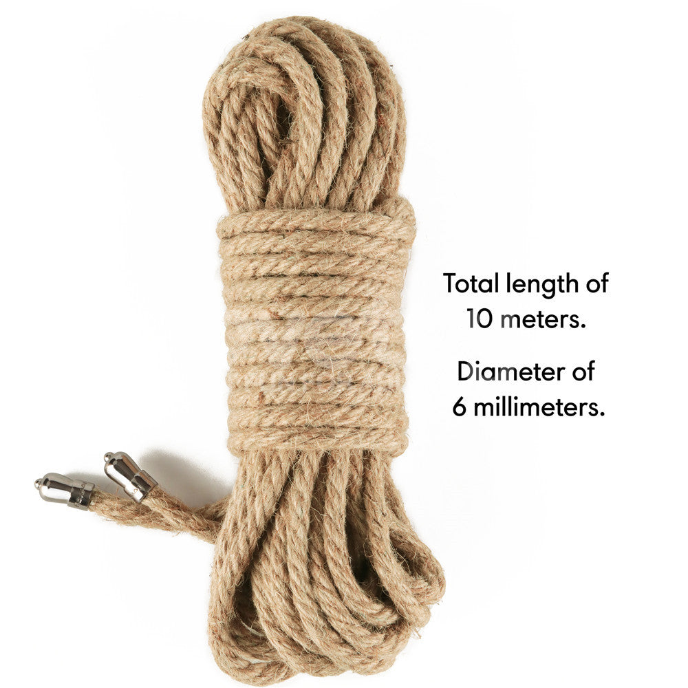 Rebellion Reign Hemp Bondage Rope Rustic Rustic Bondage Rope 10 Metre Length