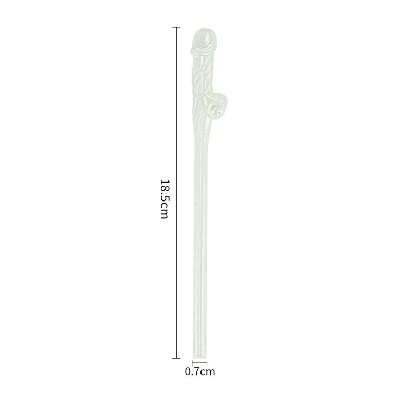 Jokes & Parties Glow In The Dark Willy Straws Glow In Dark Dicky Straws Set Of 9