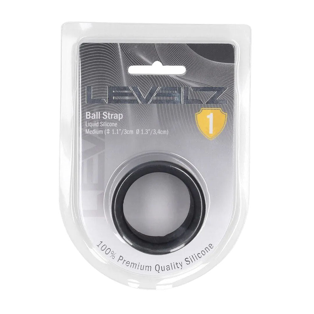 Levelz Liquid Silicone Ball Strap M Black Black Ball Strap