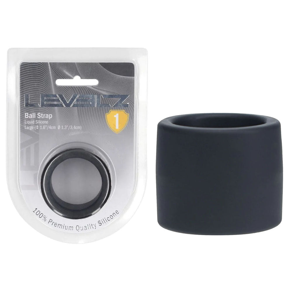 Levelz Liquid Silicone Ball Strap L Black Black Ball Strap
