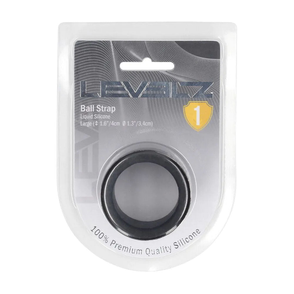 Levelz Liquid Silicone Ball Strap L Black Black Ball Strap