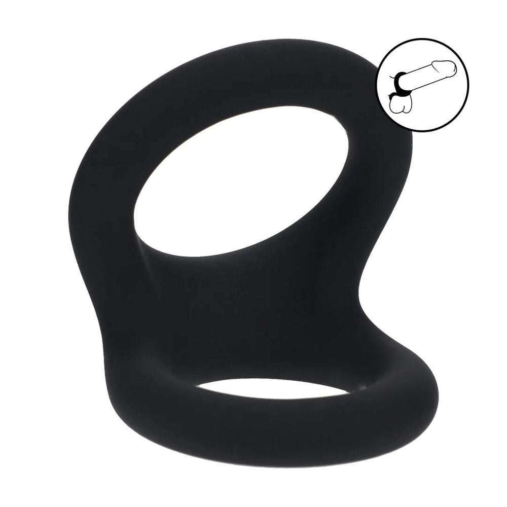 Levelz Double O Silicone Cock Ring M Black Black Cock & Balls Rings