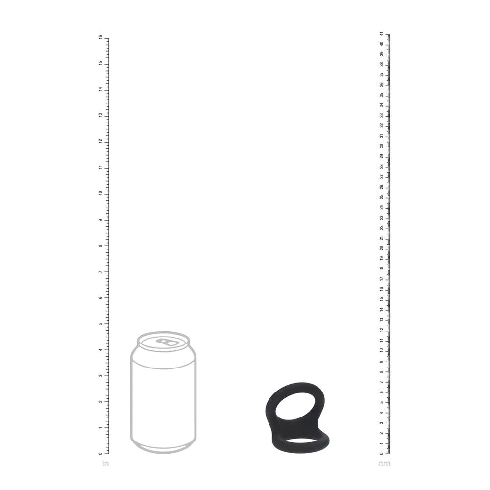 Levelz Double O Silicone Cock Ring L Black Black Cock & Balls Rings