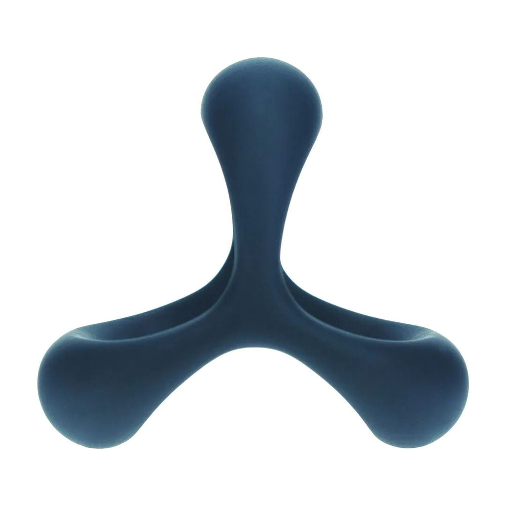 Levelz Tri O Ergo Silicone Cock Ring Black Black Cock & Balls Rings