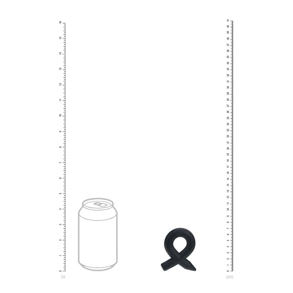 Levelz Pencil Liquid Silicone Cock Ring Black Cock Ring