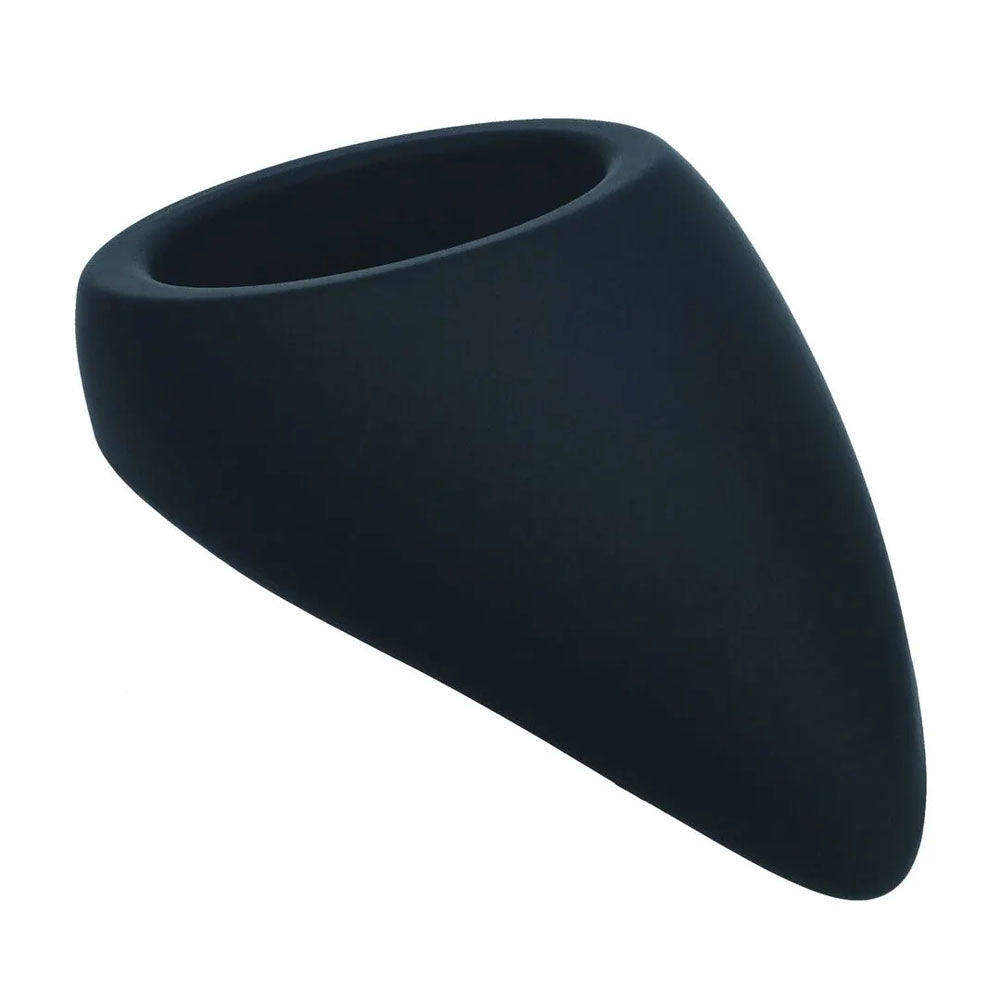 Levelz Teardrop Silicone Cock Ring Black Black Cock Ring
