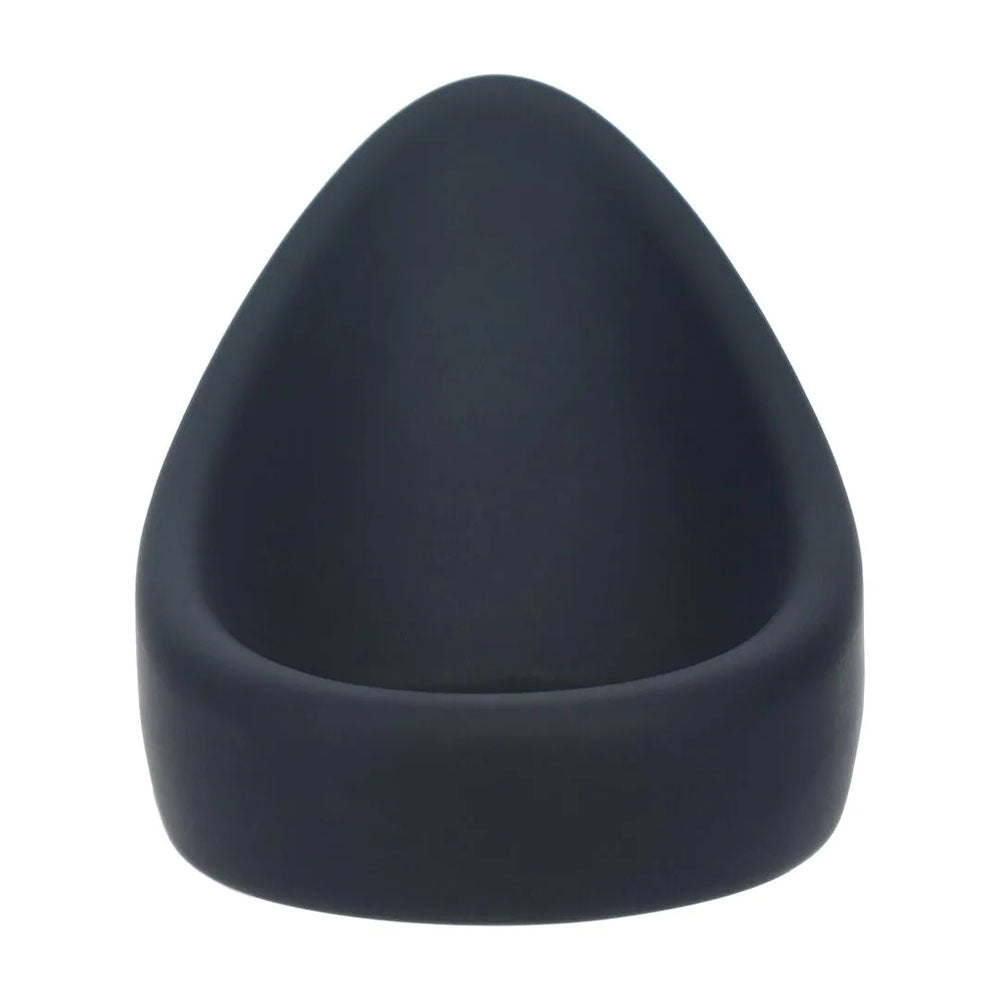 Levelz Teardrop Silicone Cock Ring Black Black Cock Ring