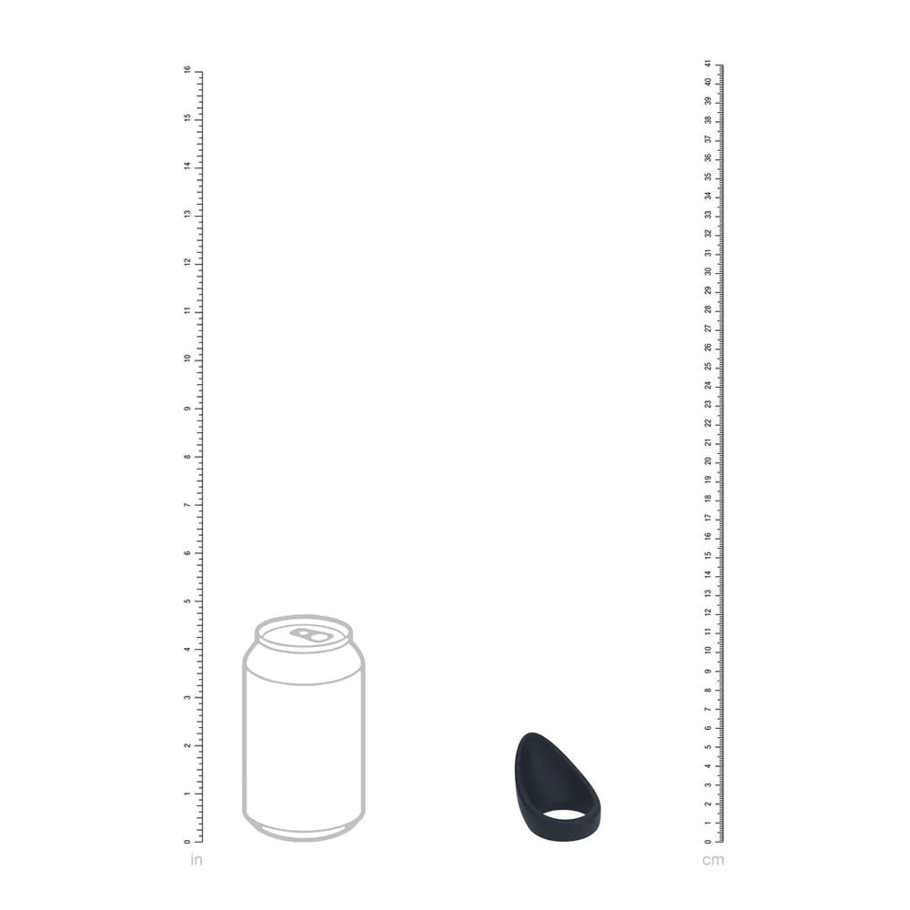 Levelz Teardrop Silicone Cock Ring Black Black Cock Ring