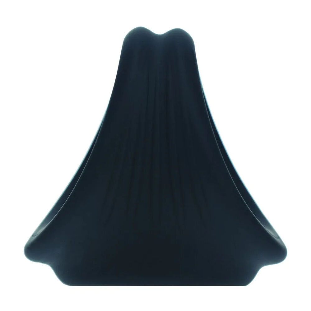 Levelz Silicone Cock & Ball Harness Black Black Cock & Ball Ring