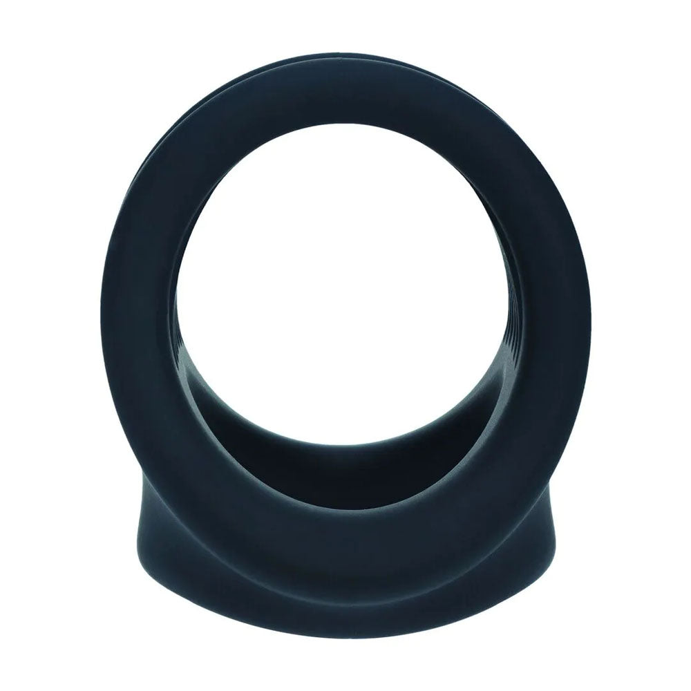 Levelz Silicone Cock & Ball Harness Black Black Cock & Ball Ring