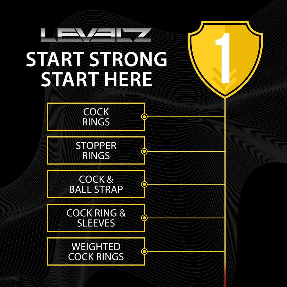 Levelz Tri O Silicone Shaft Cock & Ball Ring Black Cock & Balls Ring