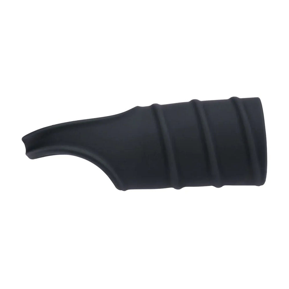 Levelz Silicone Cock Ring & Ribbed Sleeve Black Cock Ring With Sleeve