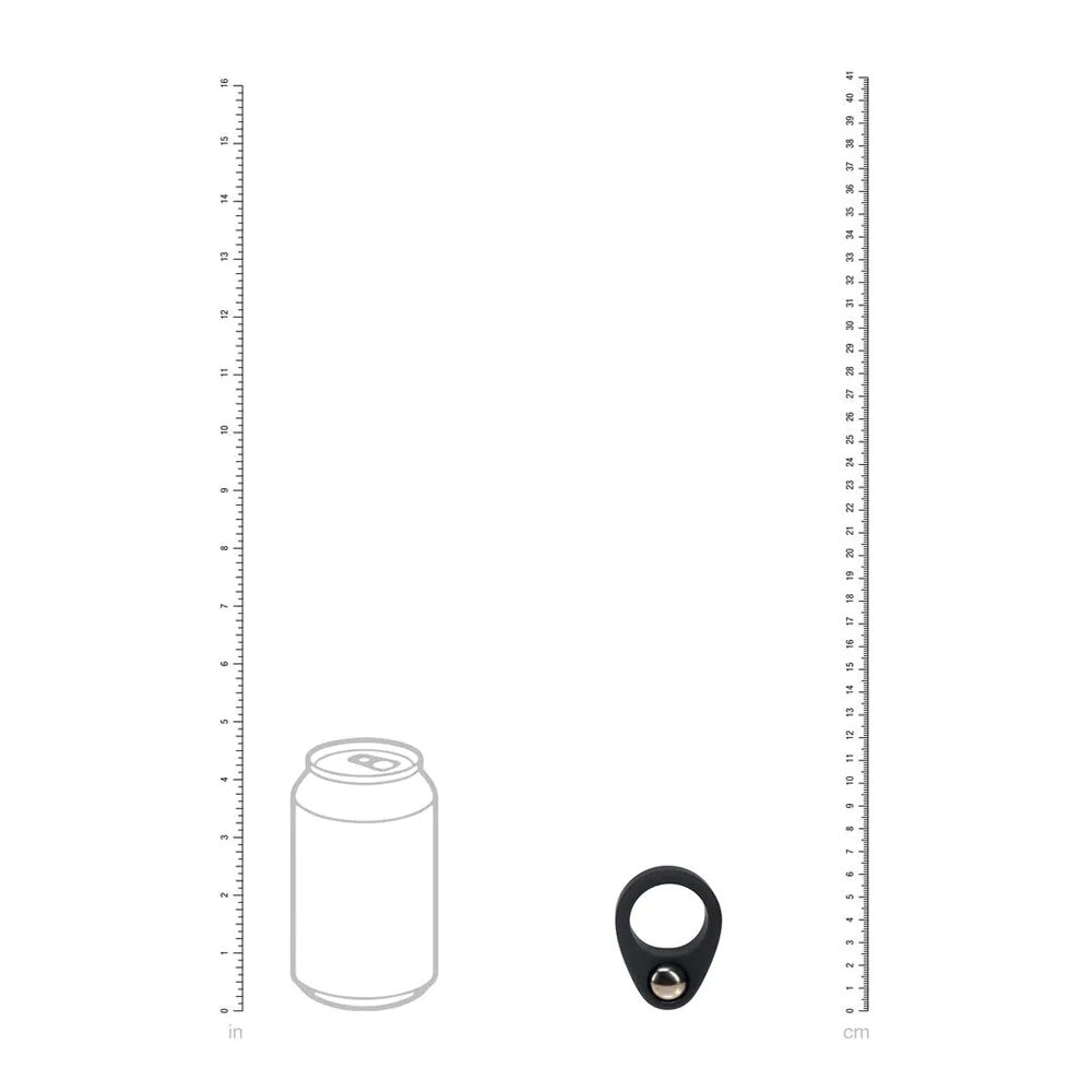 Levelz Single Weighted Ball Cock Ring Black Black Weighted Cock Ring