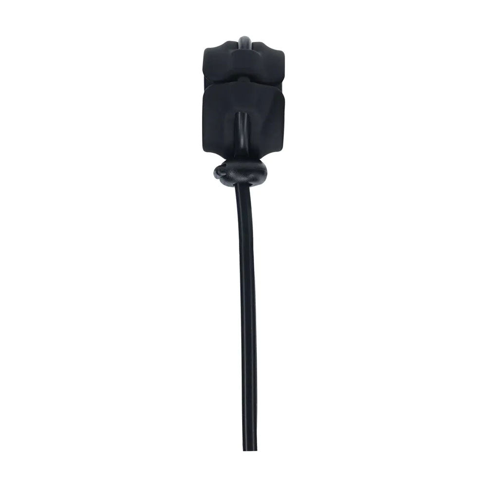 Levelz Wide Detachable Lasso Cock Ring Black Black Adjustable Cock Ring
