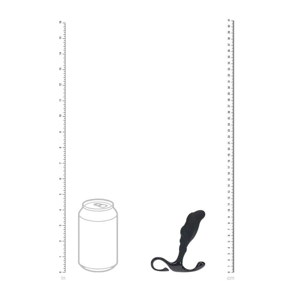 Levelz Rippled With Hard Loop Prostate Massager Small Black Small Prostate Massager