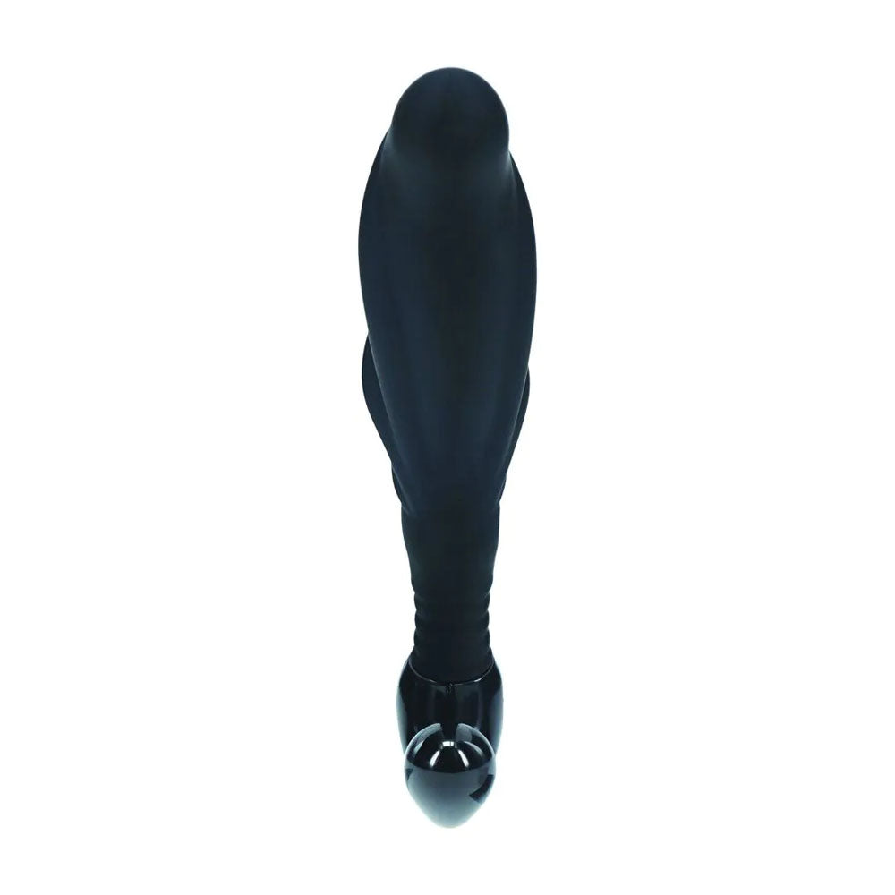 Levelz Rippled With Hard Loop Prostate Massager Large Black Large Prostate Massager