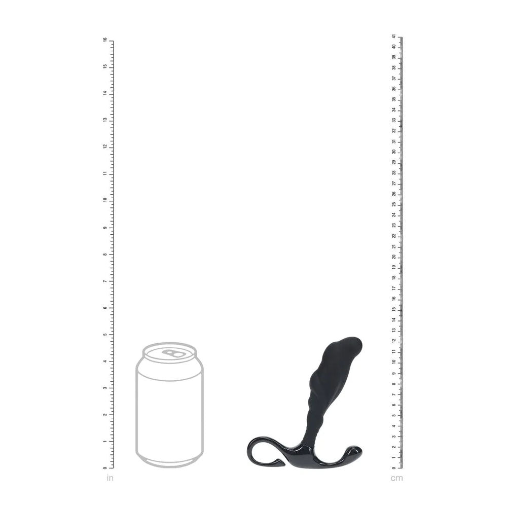 Levelz Rippled With Hard Loop Prostate Massager Large Black Large Prostate Massager