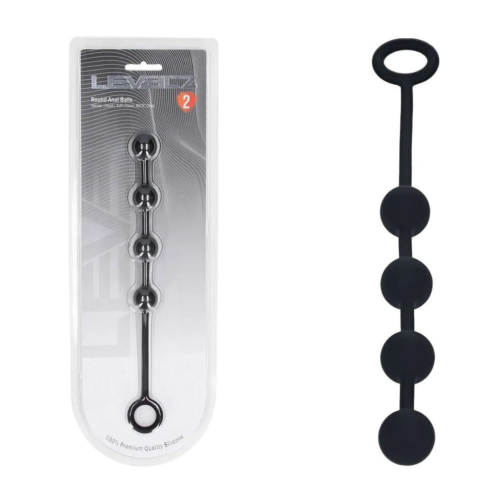 Levelz Round Silicone Anal Balls S 20mm Black 23 Cm Small Anal Balls