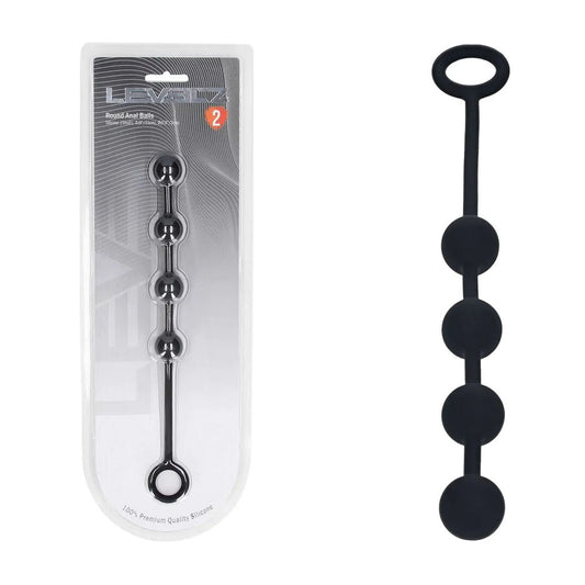 Levelz Round Silicone Anal Balls S 20mm Black 23 Cm Small Anal Balls