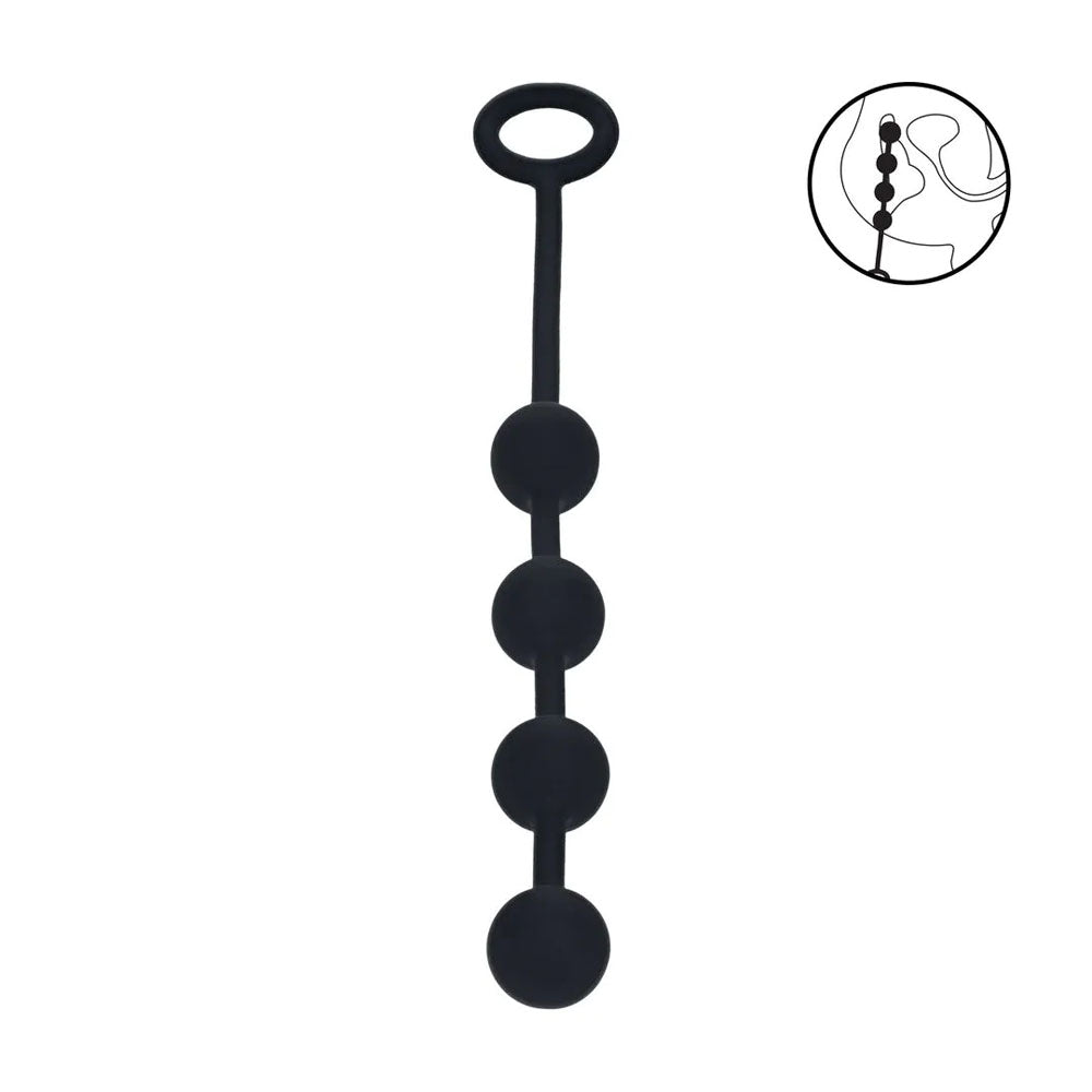 Levelz Round Silicone Anal Balls S 20mm Black 23 Cm Small Anal Balls