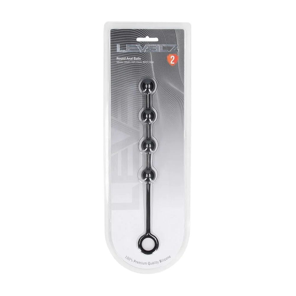 Levelz Round Silicone Anal Balls S 20mm Black 23 Cm Small Anal Balls