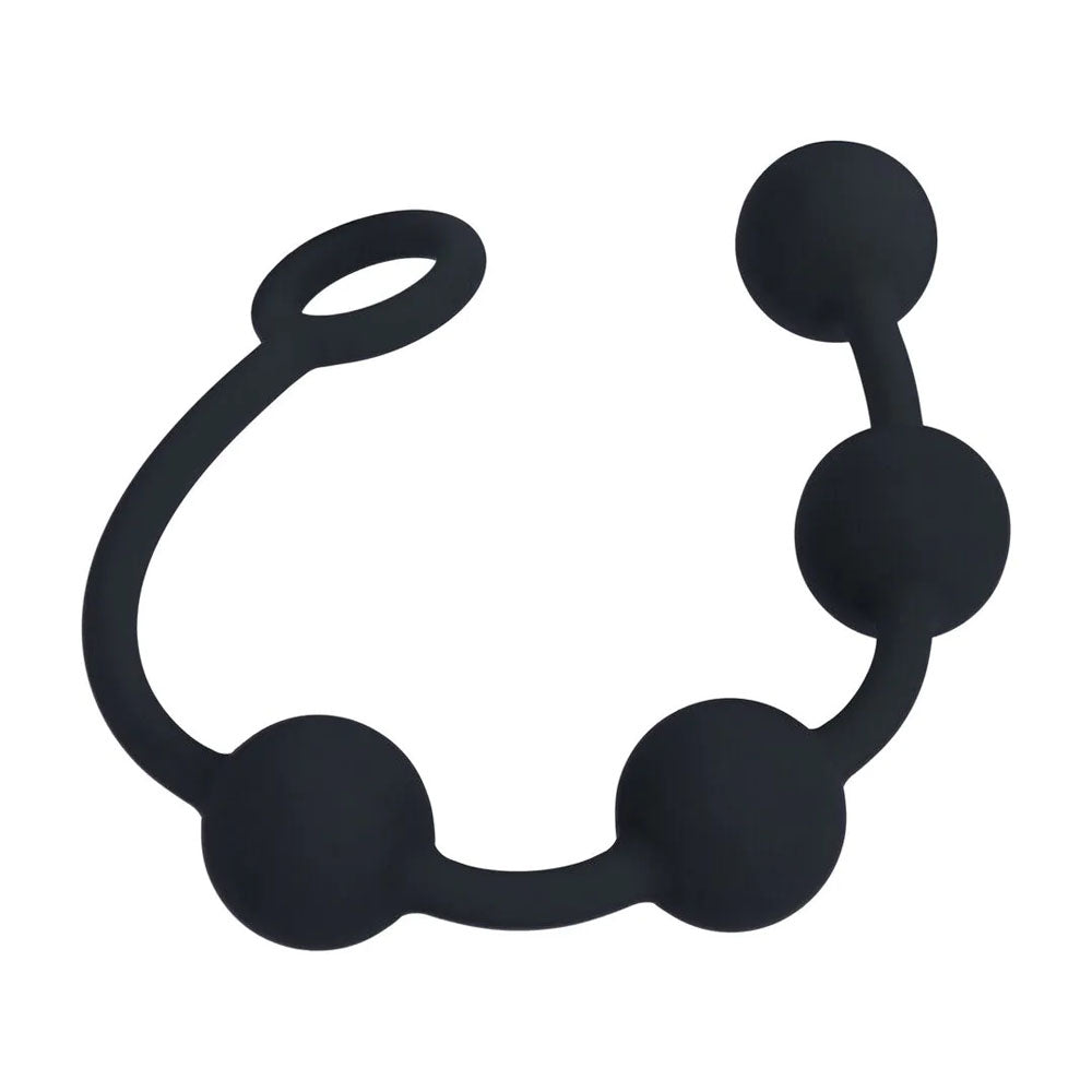 Levelz Round Silicone Anal Balls M 20mm Black 32 Cm Medium Anal Balls