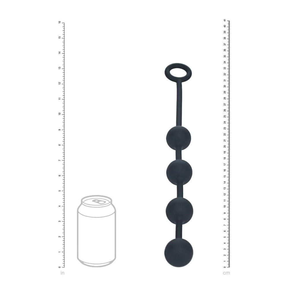 Levelz Round Silicone Anal Balls M 20mm Black 32 Cm Medium Anal Balls