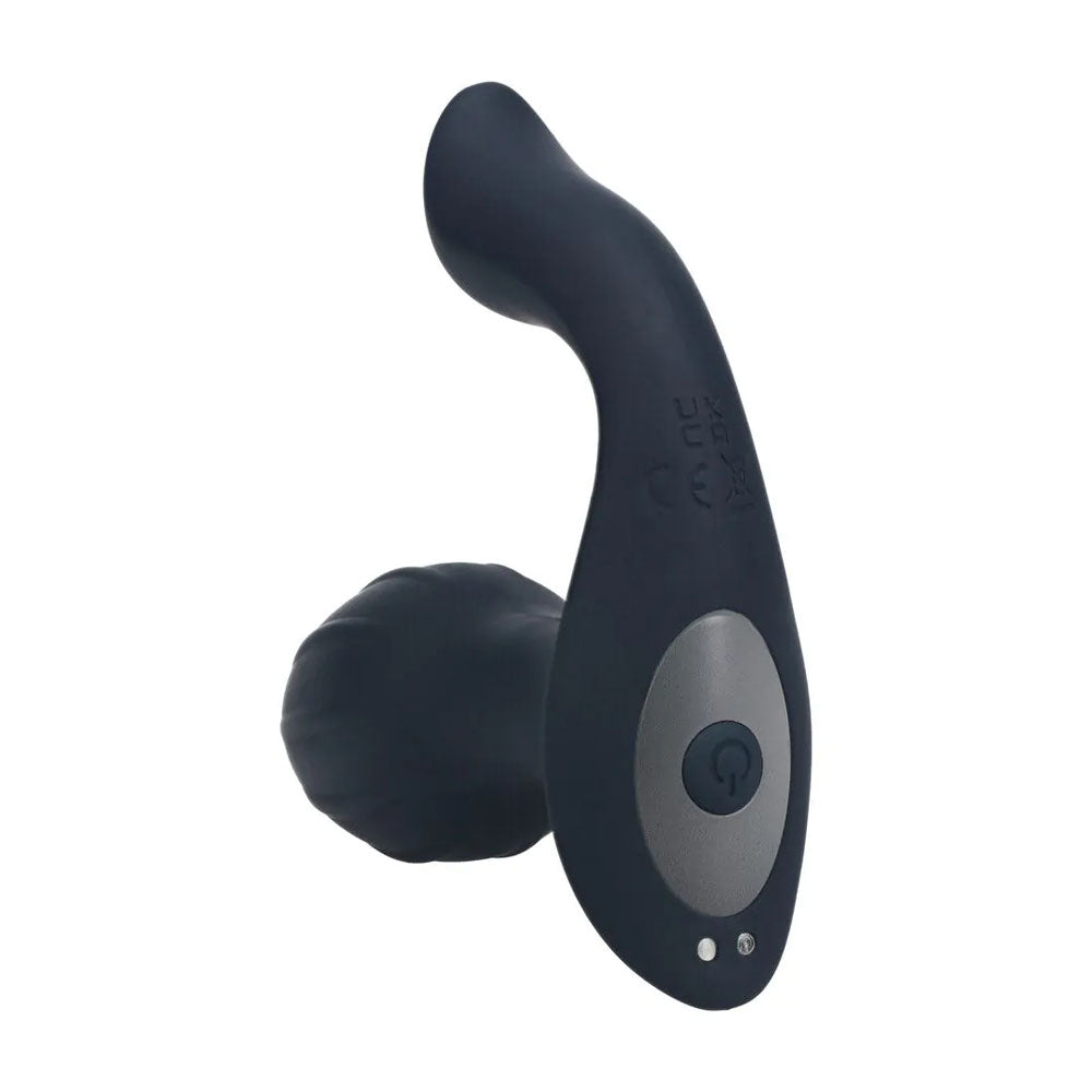 Levelz Vibrating & Rotating Anal Plug With Ball Stimulator Black 10.7 Cm Usb Rechargeable Vibrating Butt Plug