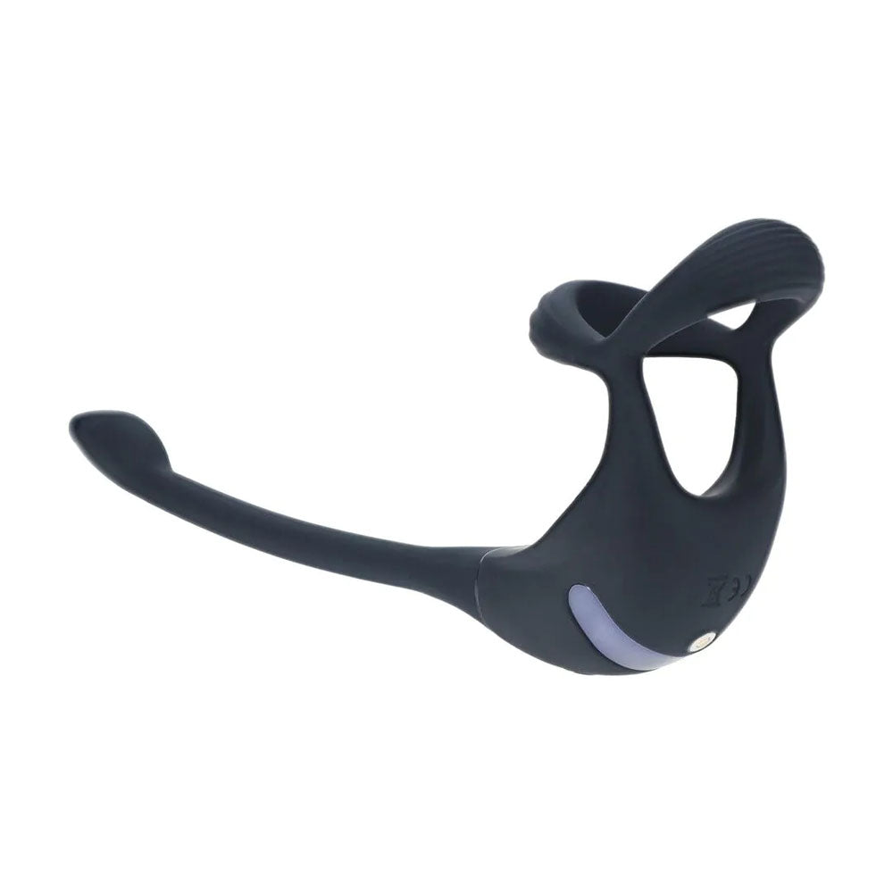 Levelz Remote Controlled Vibrating Tri O Cock Ring With Prostate Stimulator Black Usb Rechargeable Vibrating Cock Ring With Anal Plug